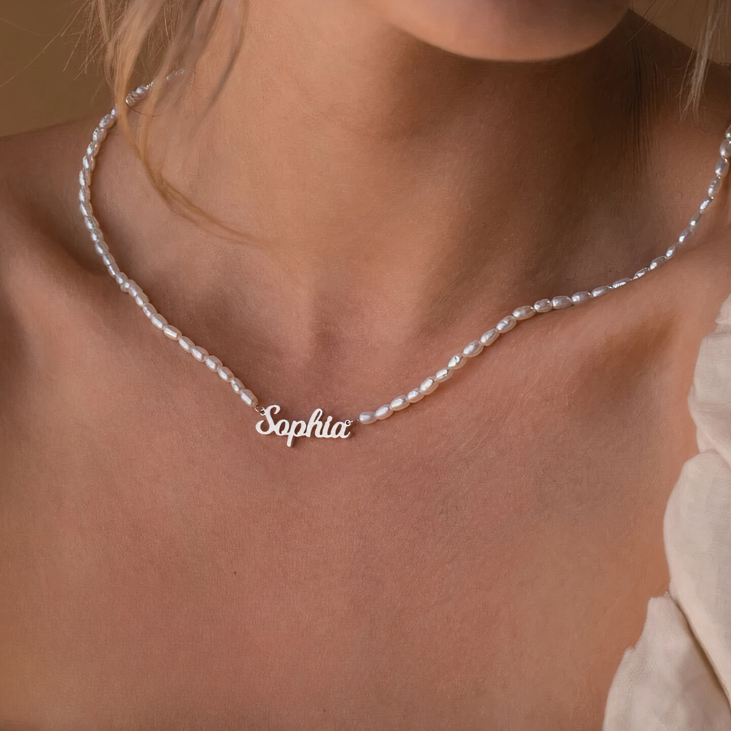 Custom Name Pearl Necklace